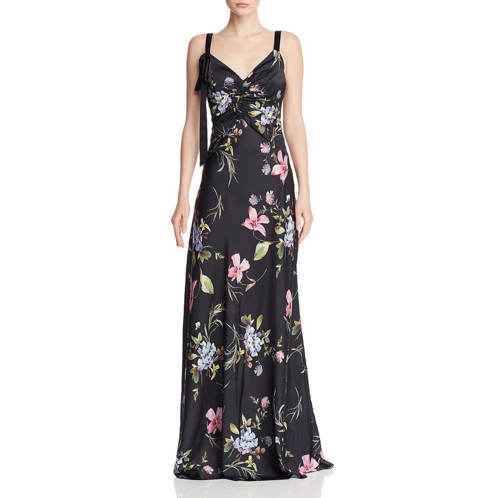 *NWT*JILL STUART SATIN FLORAL EVENING DRESS SIZE 0